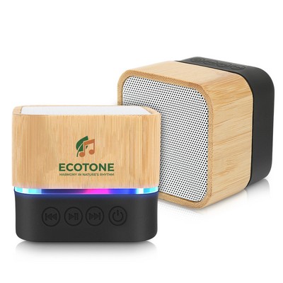 Eco-Chic Bamboo Cube Wireless Speaker