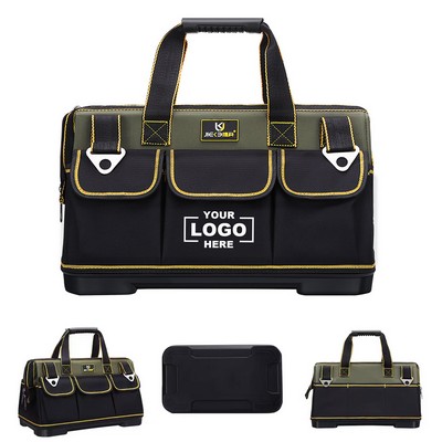 Wide Mouth Tool Tote Bag Waterproof Tool Organizer Molded Base Multifunctional