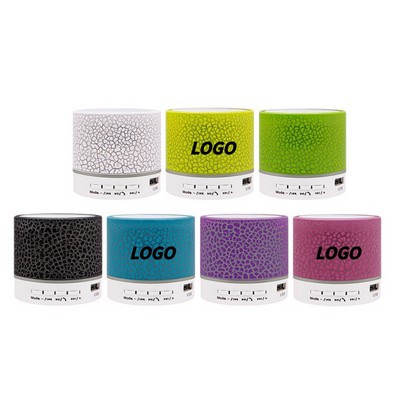 Mini Crackle Bluetooth Speaker LED Light Up
