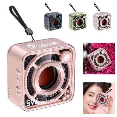 Mini Plastic Clear Wireless Speaker W/ Handle Strap