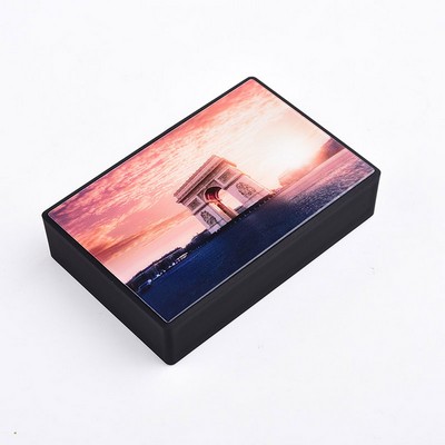 Tempered Glass Mini Bluetooth Speaker With Power Bank