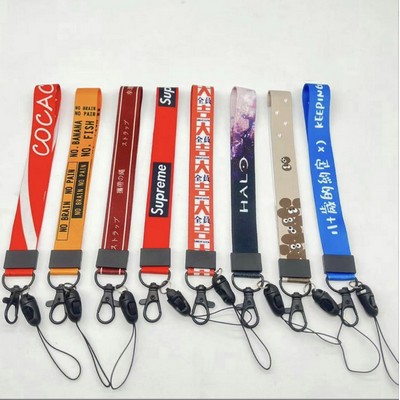 Key Short Polyester Wristband/Lanyard