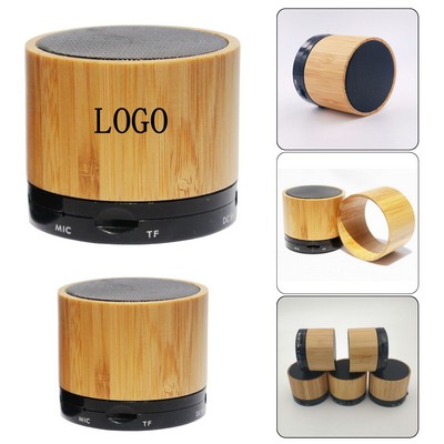 Compact Bamboo Style Wireless Speaker